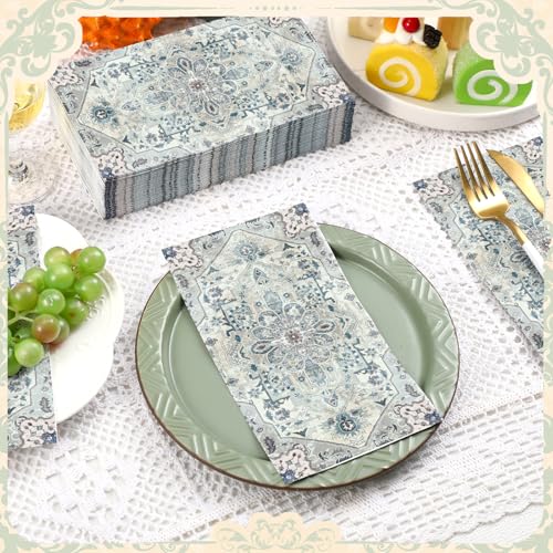 100 Pcs Boho Napkins Paper Guest Towels (100 Count)