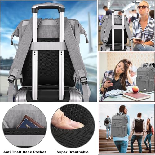 Knitting Bag Backpack Yarn Storage Organizer Travel Bag with USB Charging Port
