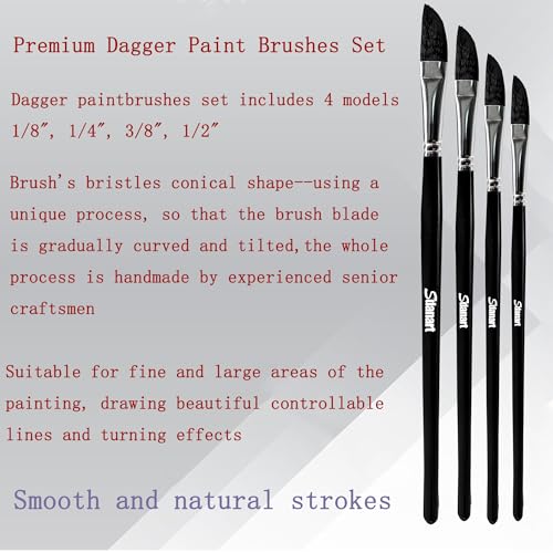 4PCS Dagger Striper Brush Set (4 Count)