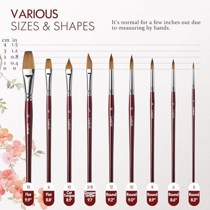 Sable Watercolor Paintbrushes Professional