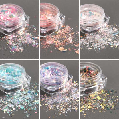 Holographic Iridescent Nail Art Glitter Flakes