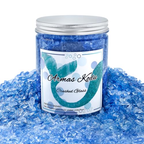Light Blue Crushed Glass for Resin Art & Crafts (24 Ounce)