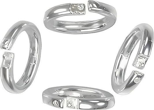 4 Sterling Silver Locking Oval Jump Rings ID: 6x4mm #ss246-6x4mmov