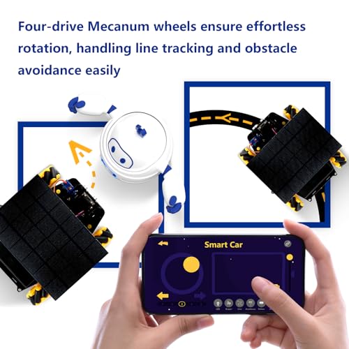 4-in-1 ESP32 Smart Camera Solar Robot Car, 4WD Remote Control Car Robotics Kit for 8-12 12-16+ Kids Teens, Electronics Programming STEM Toy Science Coding Kit Compatible with Arduino/Scratch/Phython