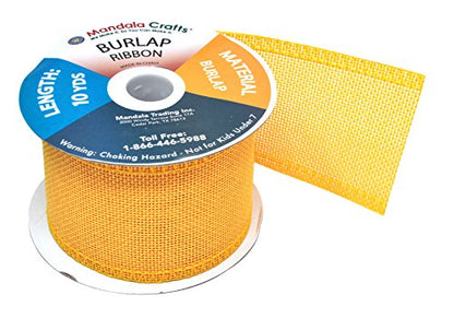 2 1 2 Inch Wide Yellow Burlap Ribbon for Crafts (120 Foot)