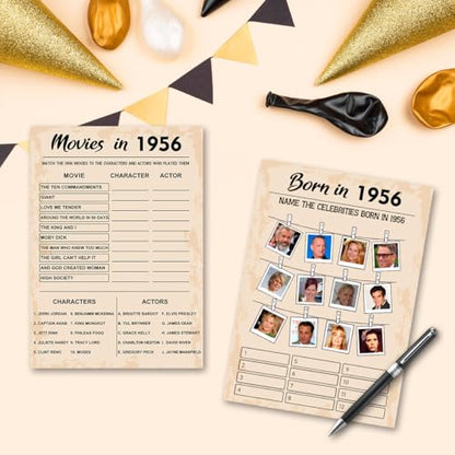 70th Birthday Party Games (5 Count)
