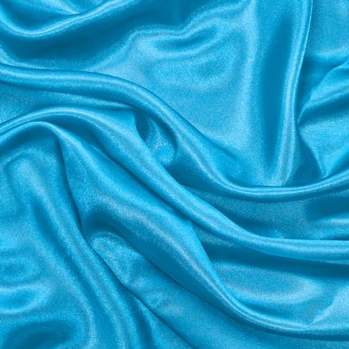 Aqua Blue Satin Fabric