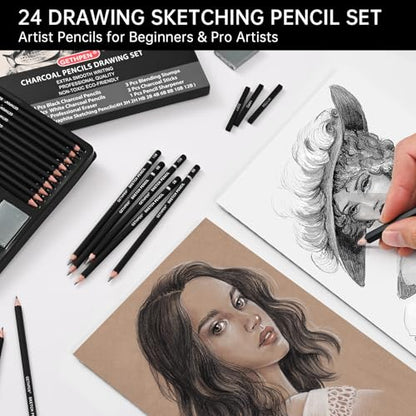 Drawing Sketching Pencil Set (24 Count)