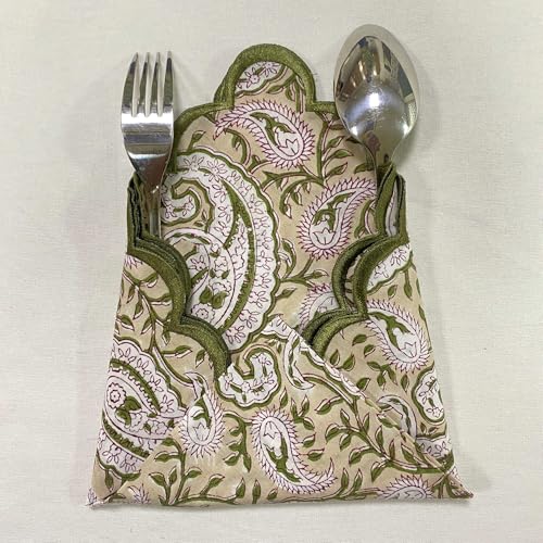 Hand Block Print Cloth Napkins (4 Count)
