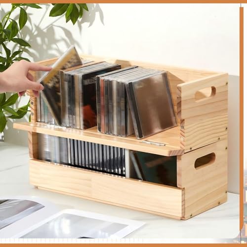 2 Set Wooden CD Storage Box (2 Count)