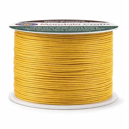 0.5mm Light Gold Cotton Waxed Cord for Jewelry Making
