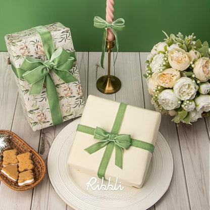 Sage Green Velvet Ribbon 3
