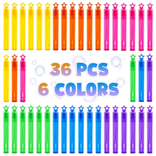 36 Pcs Mini Bubble Wands for Party Favors & Classroom Prizes (36 Count)