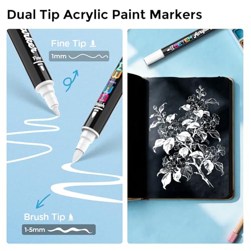 2 White Paint Markers for Glass (10 Count)