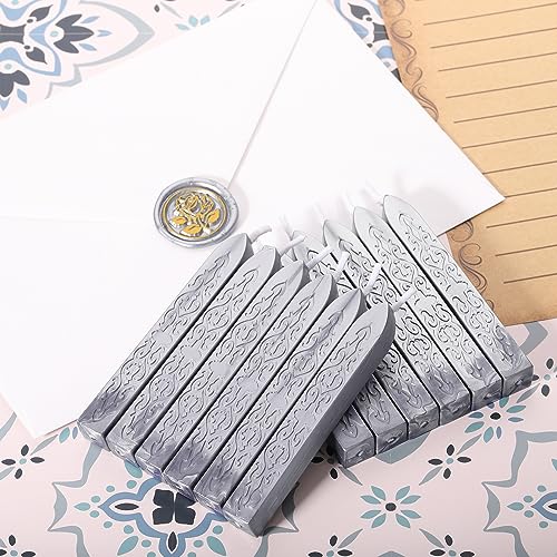 12Pcs Sealing Wax Sticks with Wicks for Wax Seal Stamp (12 Count)