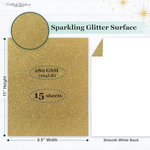 Cardstock Warehouse Diamond Print Inkjet Glitter (15 Count)