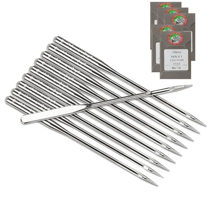 50 Pcs Embroidery Sewing Needles for Brother Machine Needles Size 90 (50 Count)