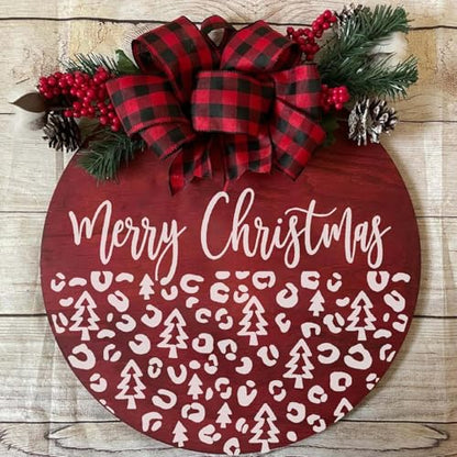 Christmas Stencils for Crafts Reusable 12" Christmas Stencils for Door Mats (14 Count)