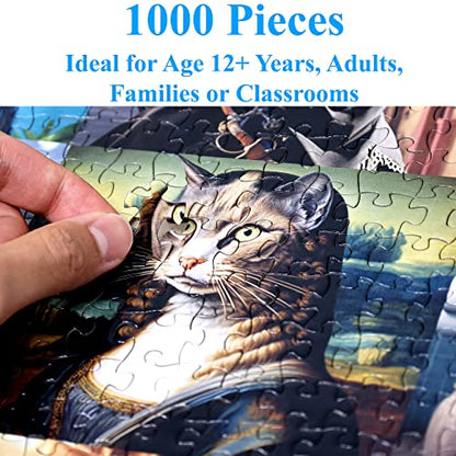 Funny Cats 1000 Pieces Jigsaw Puzzle Featuring heartwarming Kittens and Cats. Fun for Teens