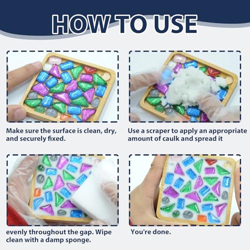 400g White Crystal Mosaic Grout (14.1 Ounce)