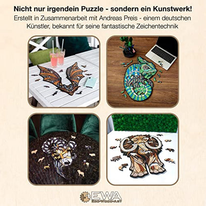 Lion M Colorful Wooden Jigsaw Puzzle