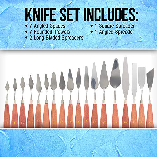 18 Piece Stainless Steel Palette Knife Set (18 Count)