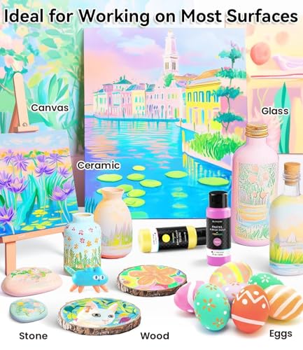 40 PCS Pastel Acrylic Paint Set
