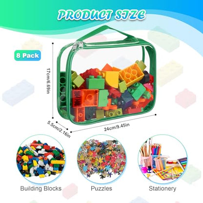 8 Packs Toy Storage Bags with Zipper (8 Count)