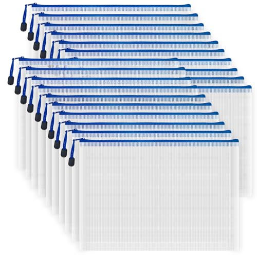 20pcs Mesh Zipper Pouch Bags (20 Count)