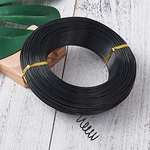 459 Feet 17 Gauge Aluminum Wire Black Bendable Metal Craft Wire for Beading Jewelry Craft Making