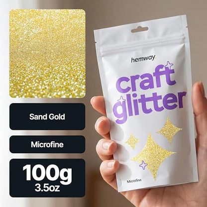 Craft Glitter Sand Gold 100g Microfine Glitter (100 Gram)