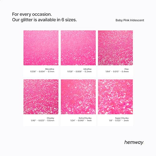 Resin Glitter Baby Pink Iridescent 100g Super Chunky (3.5 Ounce)