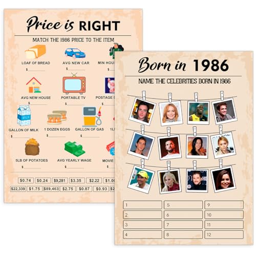 40th Birthday Party Games (15 Count)