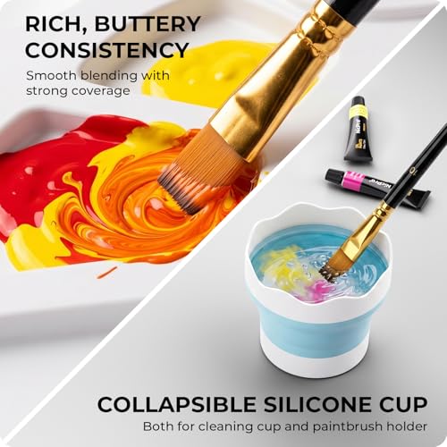 92PCS Acrylic Paint Canvas Set for Adults with 48 Paint for Artist (92 Count)