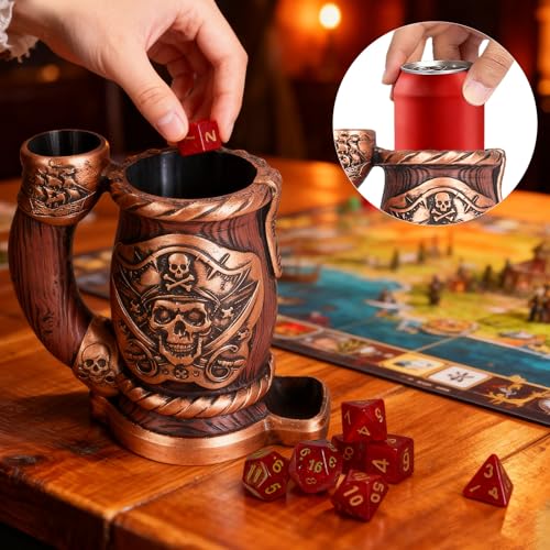 Dice Tower Mug DND Dice Rolling Tower with 7 PCS Dice Set