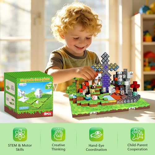 8PCS Magnetic Blocks Base Plates for Kids