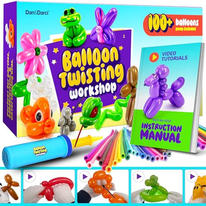Balloon Animal Twisting Kit with Pump for Kids