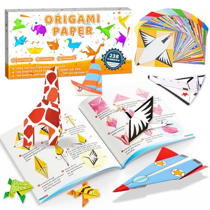238 Sheets Origami Paper Kit for Age 5 (238 Count)