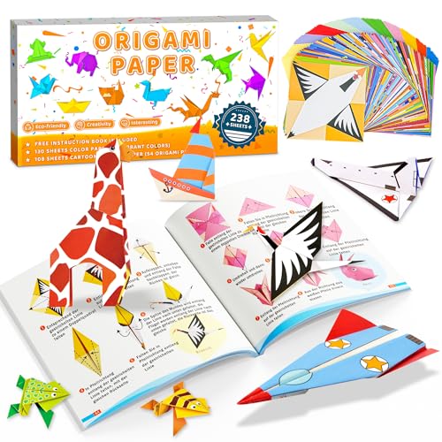238 Sheets Origami Paper Kit for Age 5 (238 Count)