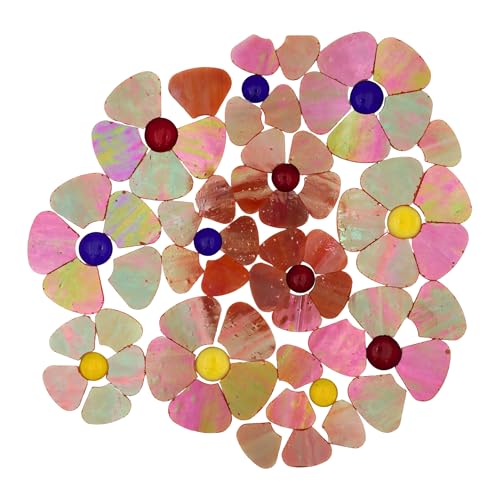 Iridescent Flower Mosaic Tiles (12 Count)