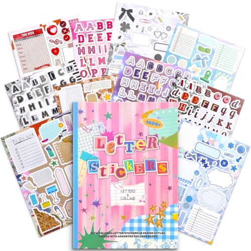 1000+ Pcs Alphabet Collage Sticker Book