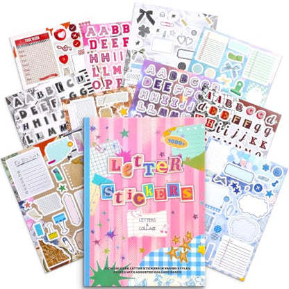 1000+ Pcs Alphabet Collage Sticker Book