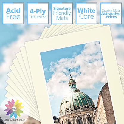 Mat Board Center 10 Pack 5x7 Photo Mats for 4x6 Picture