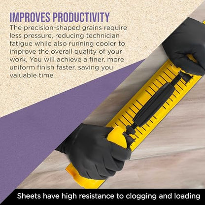 Premium 220 Grit PSA Purple Film Ceramic Longboard Sandpaper (60 Foot)