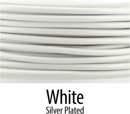 Artistic Wire, 28 Gauge Silver Plated Tarnish Resistant Colored Copper Craft Jewelry Wrapping Wire, Pearl Silver, 40 yd