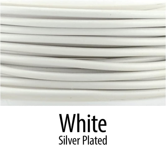 Artistic Wire, 28 Gauge Silver Plated Tarnish Resistant Colored Copper Craft Jewelry Wrapping Wire, Pearl Silver, 40 yd