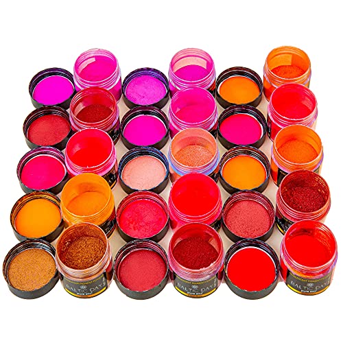 Mica Powder 60 Jars of Mica Powder for Epoxy Resin Set (10.5 Ounce)