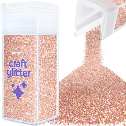 Craft Glitter Shaker Rose Gold Holographic 130g Ultrafine (4.5 Ounce)