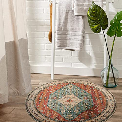 Felice Boho Tribal Round Rugs