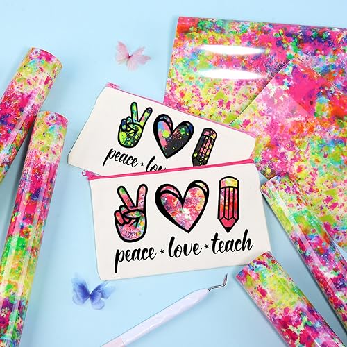 Pink Green Splash Heat Transfer Vinyl
